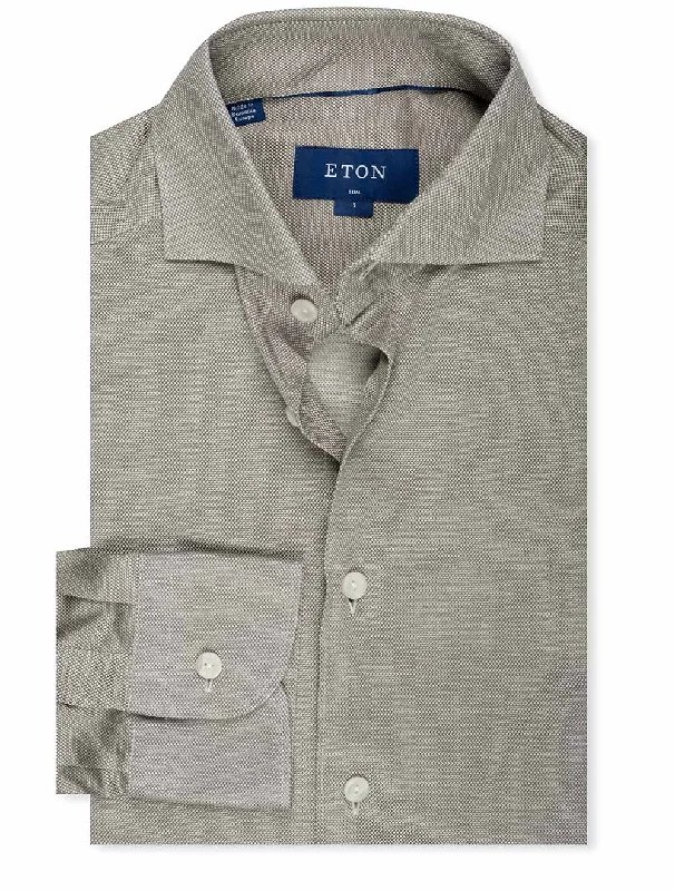 Blowout Sale Slim Fit Pique Oxford Shirt Grey