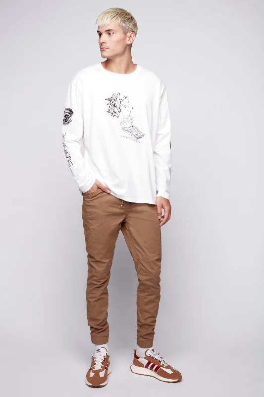 Quick Sale HENDRIX - 5 Pocket Moto Stitch Jogger - Beige