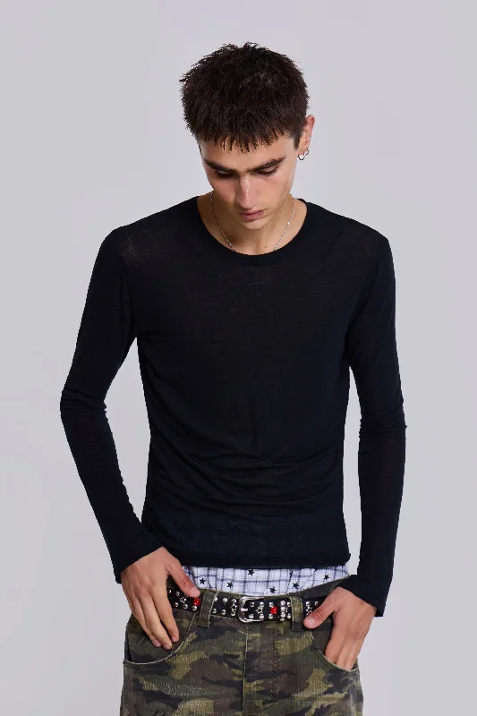 Best Deals Black Mist Long Sleeve Top