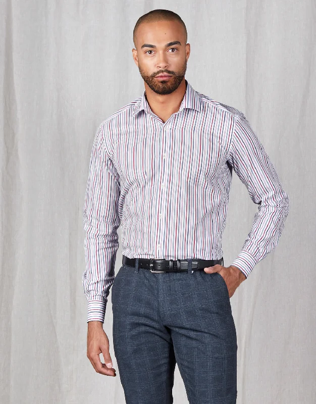 Unmissable Sale London Pink, Red & Blue Stripe Shirt