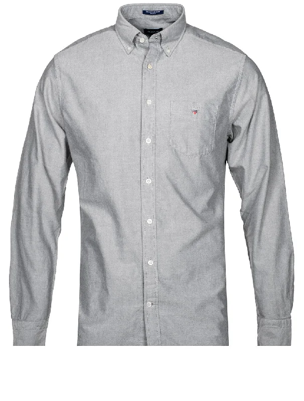 Weekend Specials to Relish Regular Fit Oxford Shirt Washed Out Black