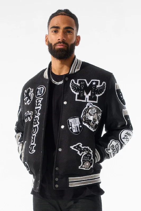 Savings Galore Motown Varsity Jacket (Black Shadow)
