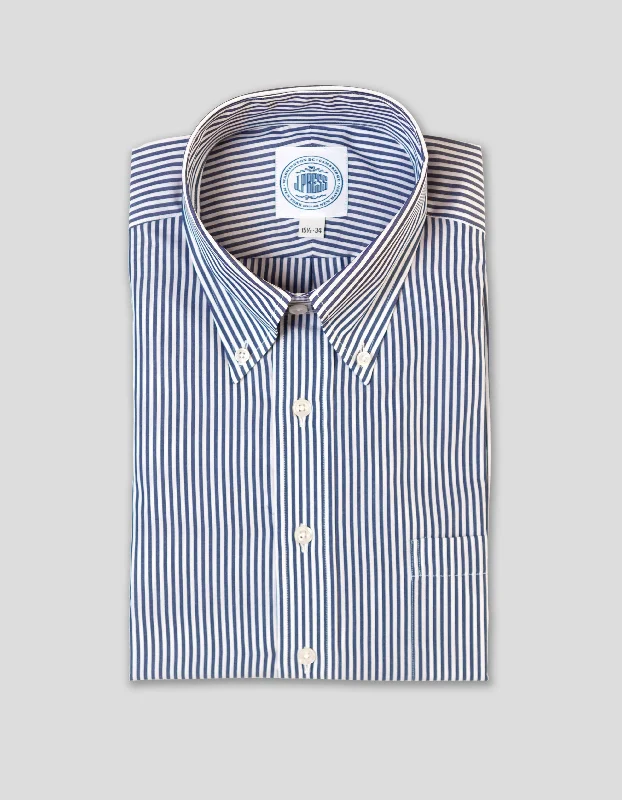 Exclusive Access DARK BLUE BENGAL STRIPE BUTTON DOWN DRESS SHIRT