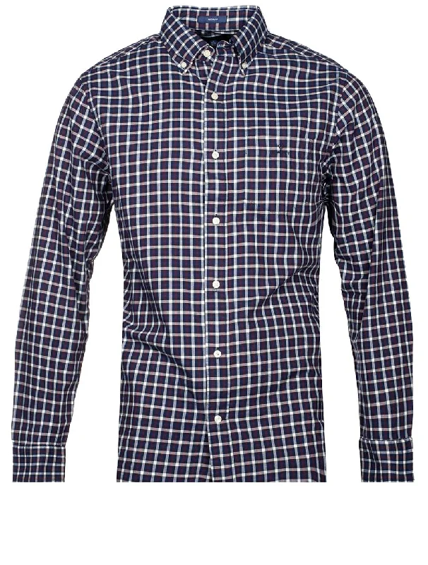 Lowest Prices Regular Fit Gingham Twill Shirt Evening Blue