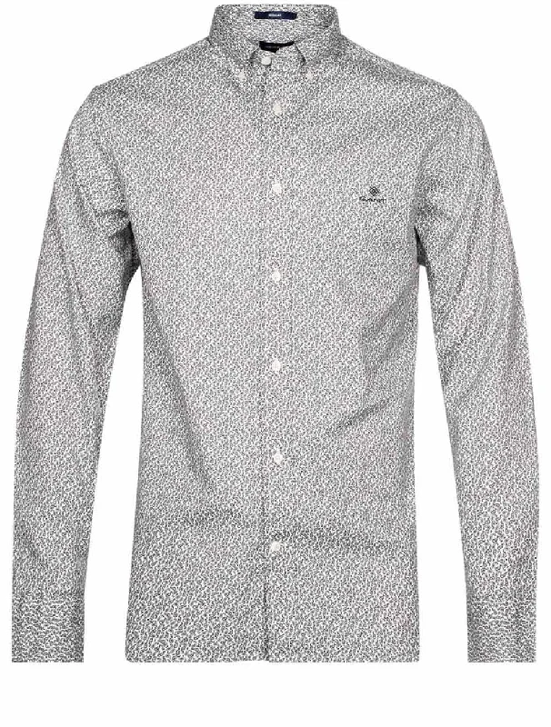 The Best Prices Regular Fit Small Paisley Oxford Shirt Evening Blue