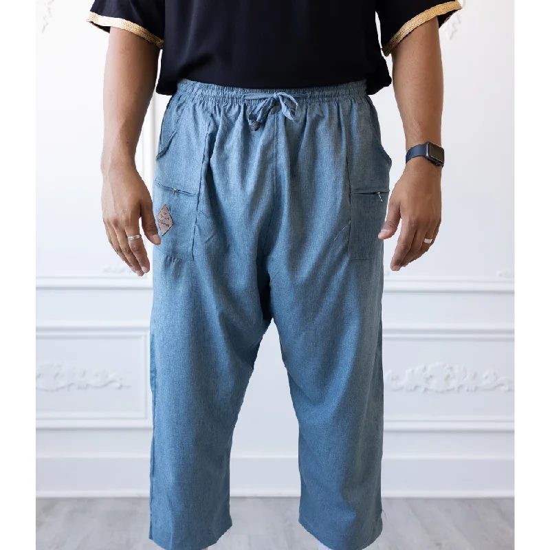 Pay Less Sunnah Thobe Pants (Steel Blue)