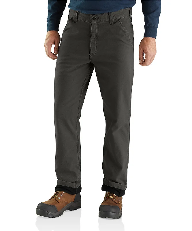 Early Access Carhartt Rugged Flex Rigby Dungaree Knit Lined Pant - Peat