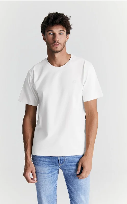 Best Bargains Fin Crew Neck Short Sleeve Tshirt White