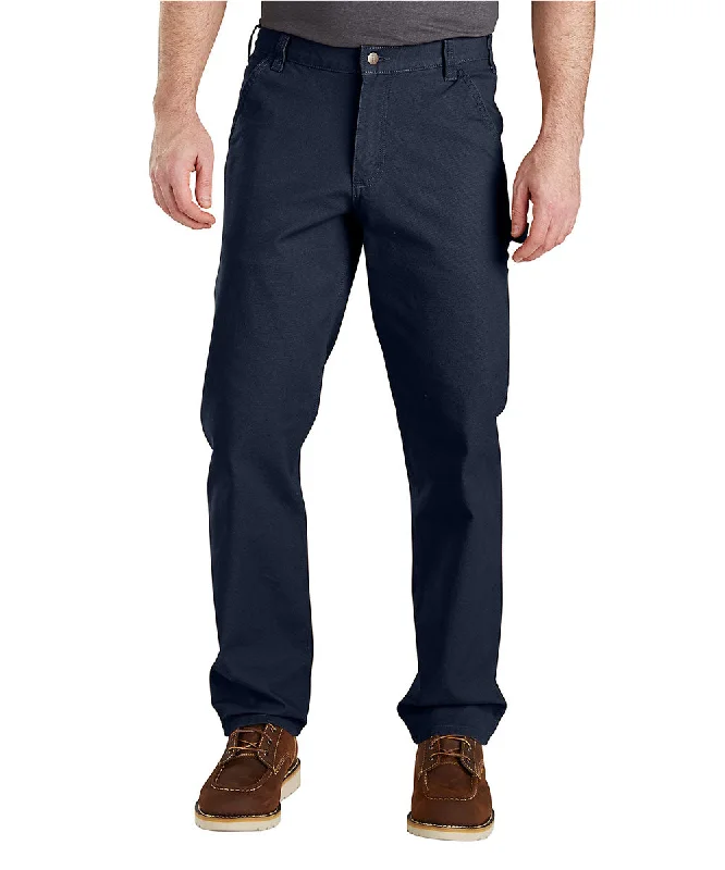 Great Bargain Carhartt Men’s Rugged Flex Relaxed Fit Duck Dungaree - Navy