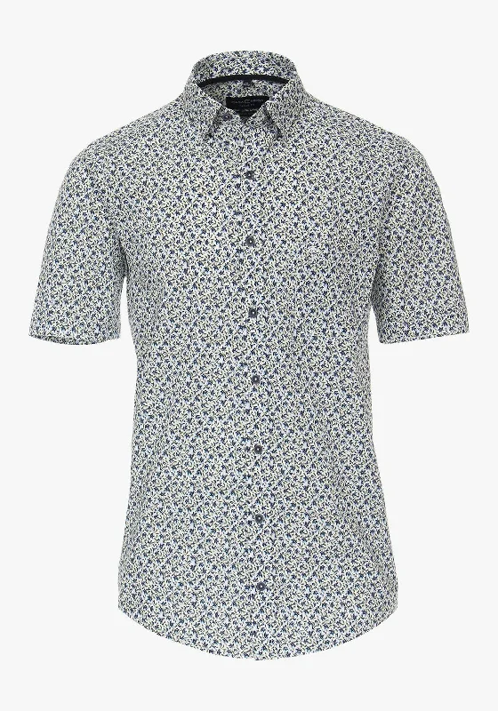 Stock Clearance Casa Moda Short Sleeve Flower Print Shirt, Multi