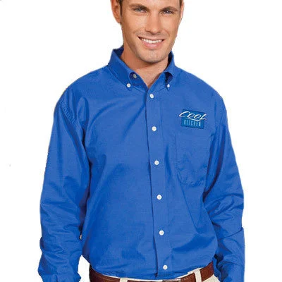 Exclusive Savings Harriton Mens Long-Sleeve Oxford with Stain-Release