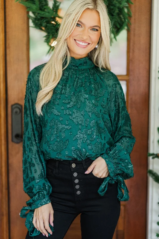 Weekend Price Cuts Galore On The List Hunter Green Lace Blouse