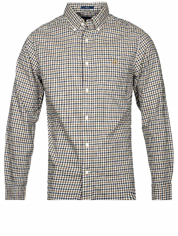 Great Bargains Regular Fit Gingham Twill Shirt Eggshell