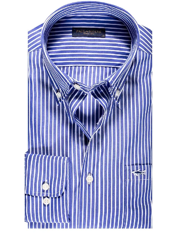 Bargain Blast Blue Stripe Button Down Shirt Blue