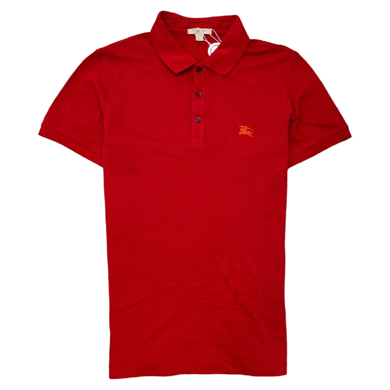 Hurry In Men's Embriodered Logo Polo Shirt Red Size S