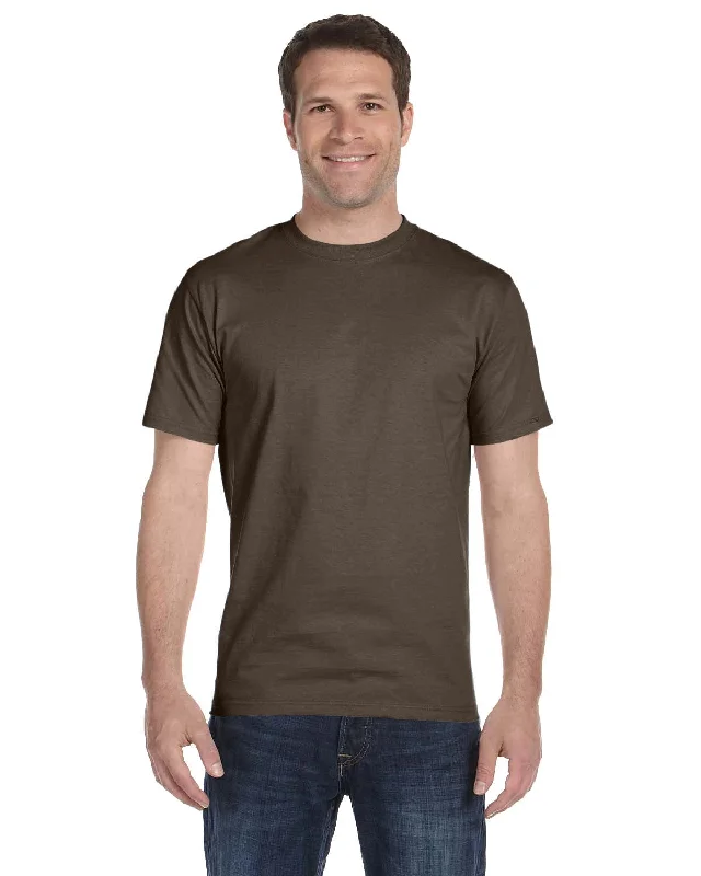 Act Fast Hanes ComfortSoft 100% Cotton T-Shirt | Dark Chocolate