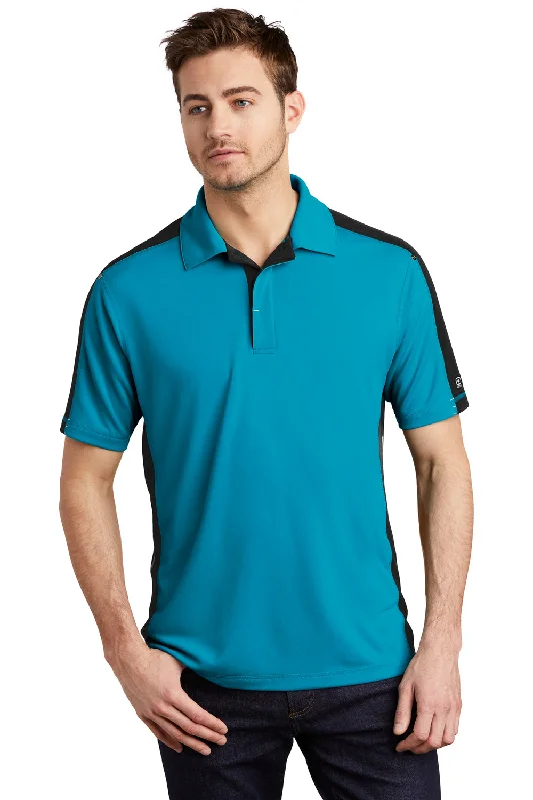 Shop Now Ogio Mens Trax Moisture Wicking Short Sleeve Polo Shirt - Voltage Blue/Blacktop - Closeout