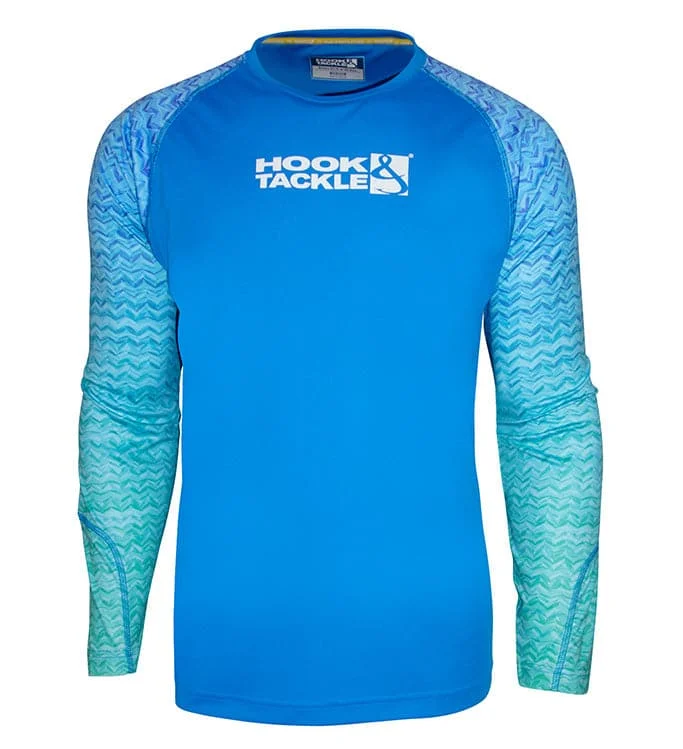 Deep Discounts Men's Gradient Waves L/S UV Fishing Shirt