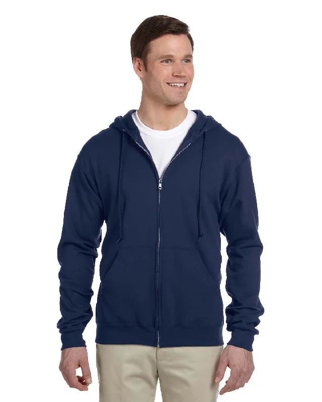 Sneak Peek Sale Jerzees Lightweight Full-Zip Hooded Sweatshirt | J Navy