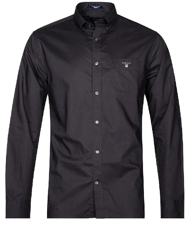 Weekend Shopping Extravaganza Regular Fit Broadcloth Shirt Black