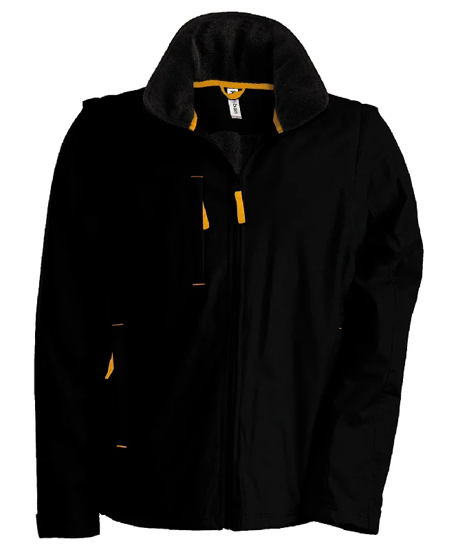 Price Break Score contrast detachable sleeve blouson jacket | Black/Orange