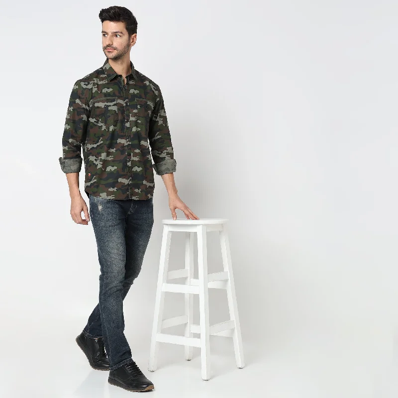 Weekend Flash Sale Regular Fit Camo Shirt