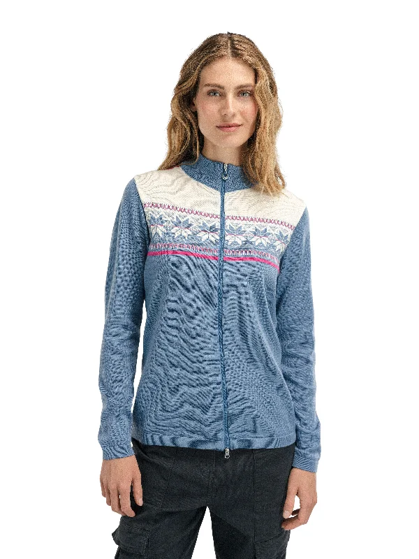 Hurry In Dale of Norway - Liberg Women's Jacket - Blue Shadow/Off-White