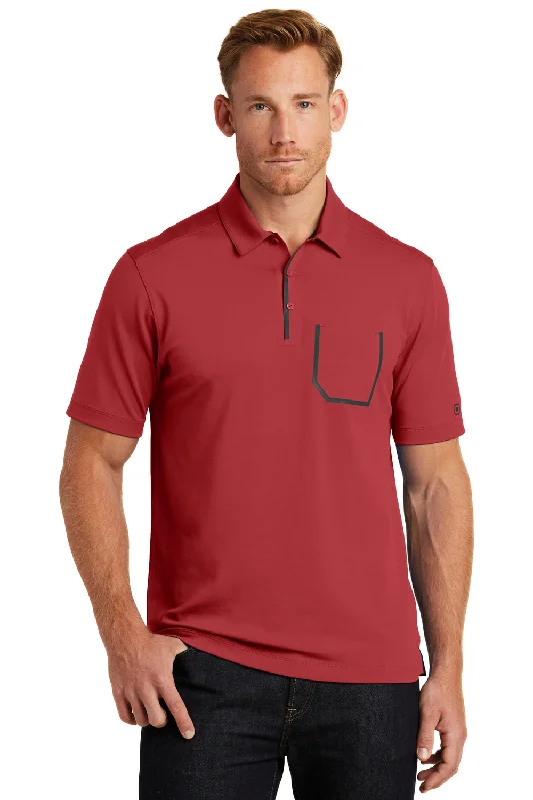 Act Now Ogio Mens Fuse Moisture Wicking Short Sleeve Polo Shirt w/ Pocket - Signal Red - Closeout Act Now Ogio Mens Fuse Moisture Wicking Short Sleeve Polo Shirt w/ Pocket - Signal Red - Closeout