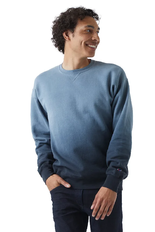 Epic Value Champion Mens Dip Dye Crewneck Sweatshirt - Black Ombre