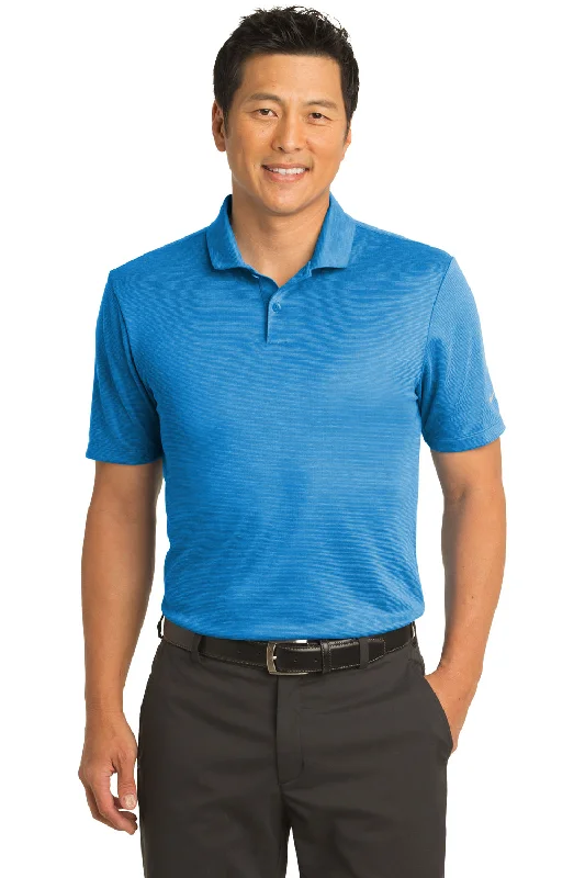 New Deal Nike Mens Prime Dri-Fit Moisture Wicking Short Sleeve Polo Shirt - Photo Blue - Closeout