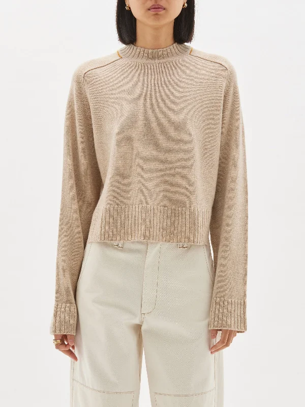 Instant Discount wool cashmere chunky crew knit