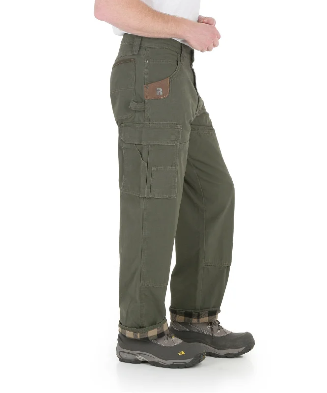 Weekend Savings Extravaganza Wrangler Riggs Flannel-Lined Rip-Stop Ranger Work Pants - Loden