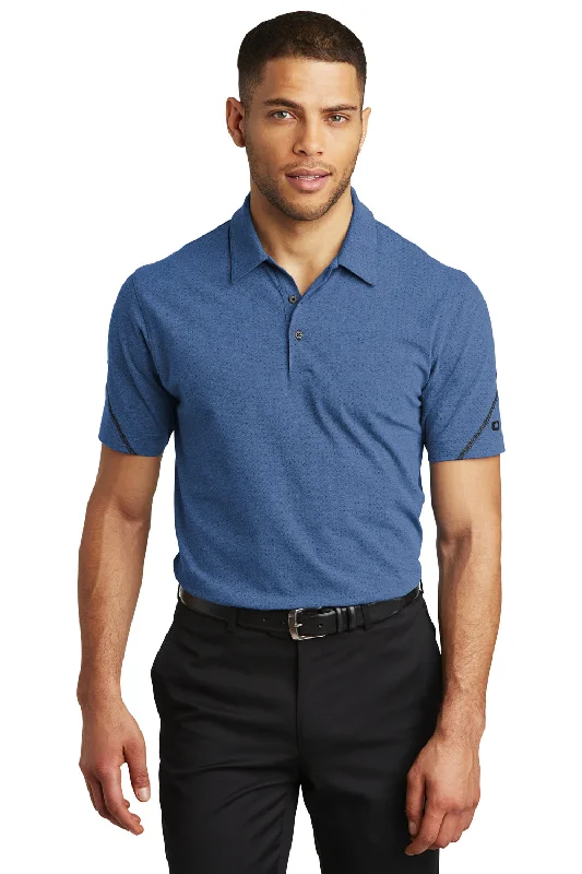 Mega Sale Ogio Mens Tread Moisture Wicking Short Sleeve Polo Shirt - Heather Blue