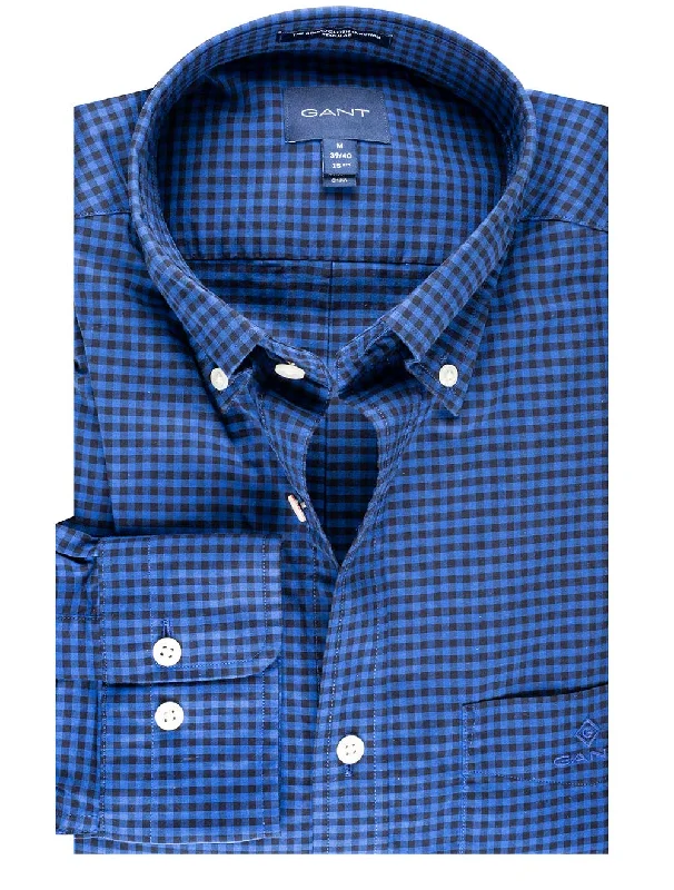 Weekend Offers That Amaze Regular 2 Colour Gingham Button-down - College Blue