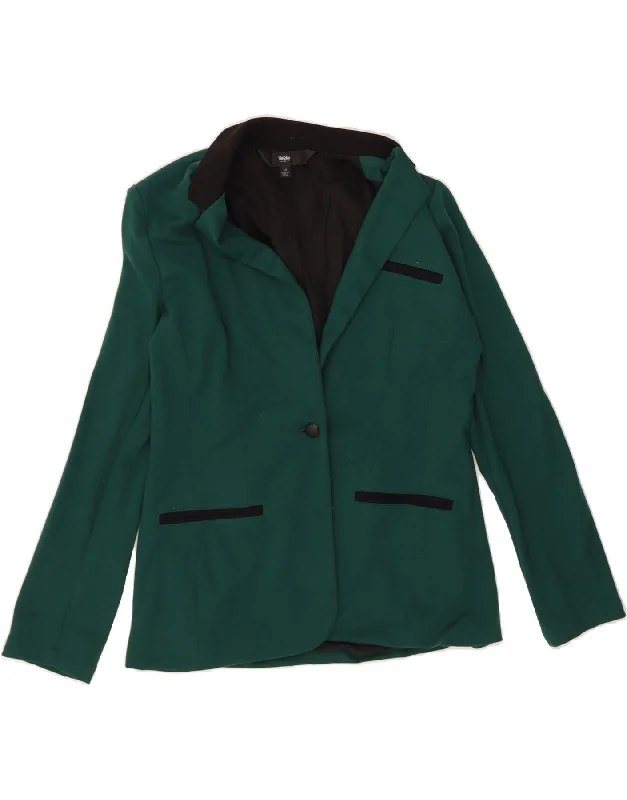 Year-End Deals MOSSIMO Womens 1 Button Blazer Jacket UK 14 Large Green Colourblock