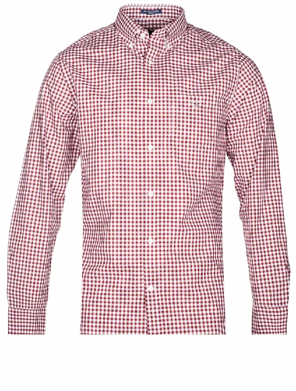 Weekend Bargains Galore Regular Fit Broadcloth Buttondown Gingham Shirt Cabernet Red Weekend Bargains Galore Regular Fit Broadcloth Buttondown Gingham Shirt Cabernet Red