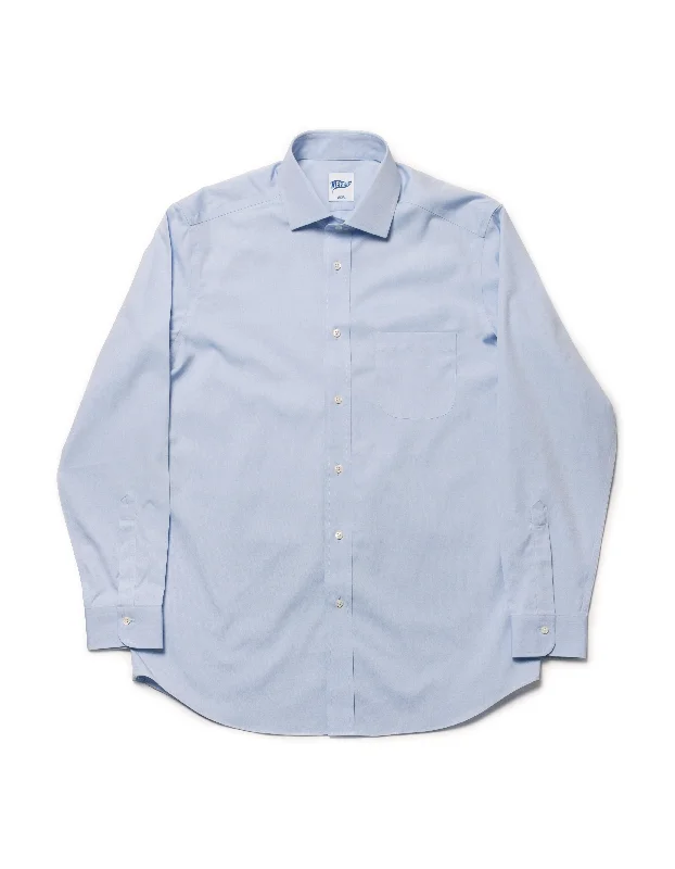 Special Savings BLUE PINPOINT SPREAD COLLAR SHIRT - TRIM FIT