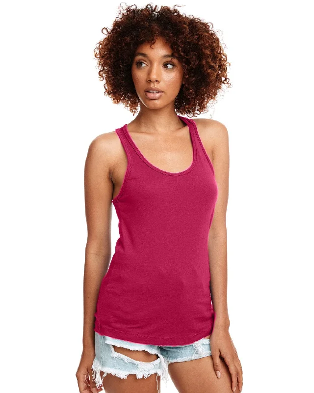 Stock Up and Save Next Level Ladies Ideal Racerback Tank | Raspberry