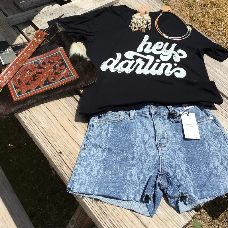 Act Now Hey Darlin' Black Tee