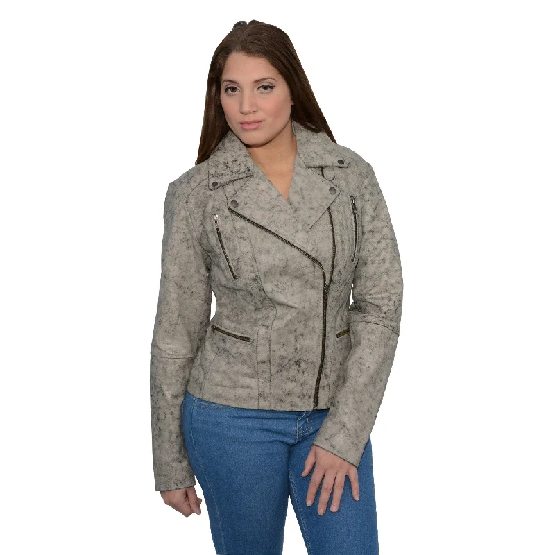 Today Only Milwaukee Leather SFL2835 Women's Distressed Brown Motorcycle Style Fashion Leather Jacket with Asymmetrical Zipper Today Only Milwaukee Leather SFL2835 Women's Distressed Brown Motorcycle Style Fashion Leather Jacket with Asymmetrical Zipper