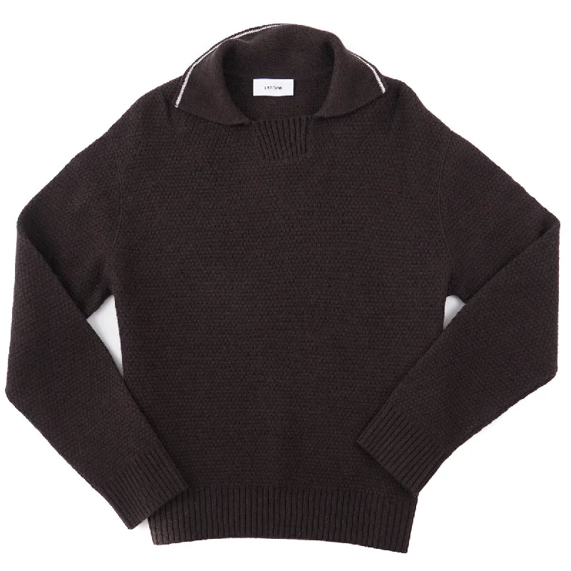 Low Prices Lardini Collared Wool and Cashmere Sweater