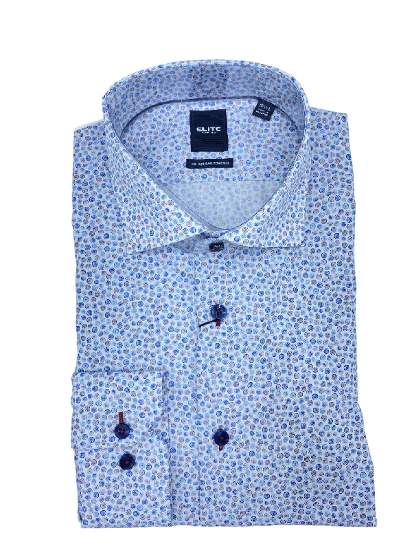 Midnight Madness Serica Elite Tapered Burgundy Dress Shirt - E2462001