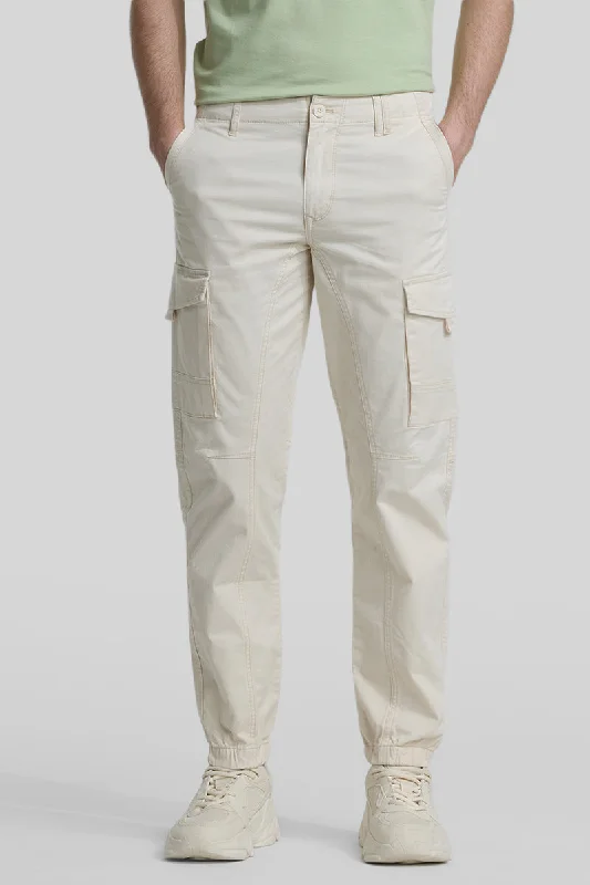 Unbeatable Prices Cream Slim Fit Cargo Pants