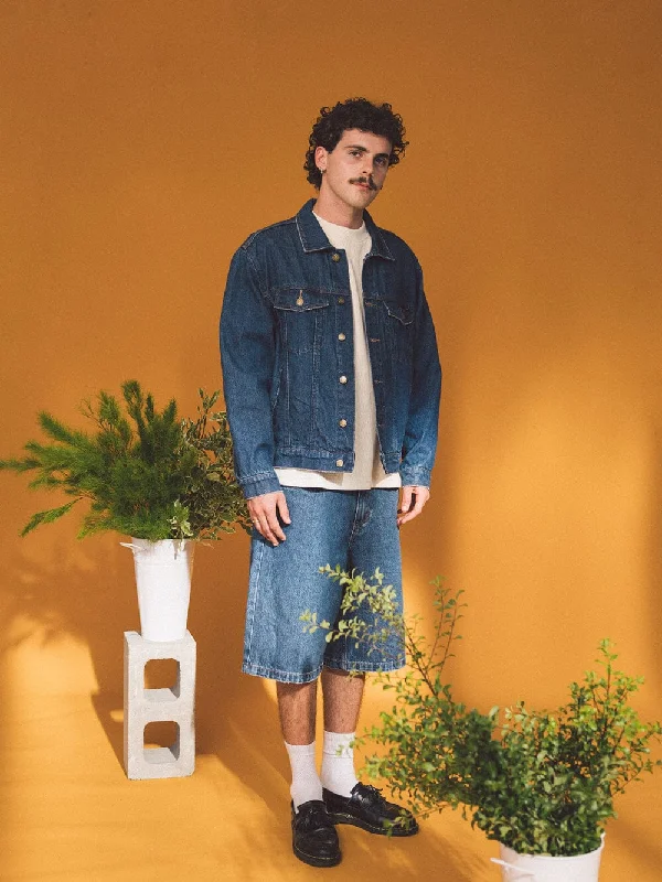 Crazy Deals Oversized Wanderer Denim Jacket - Double Indigo Rinse