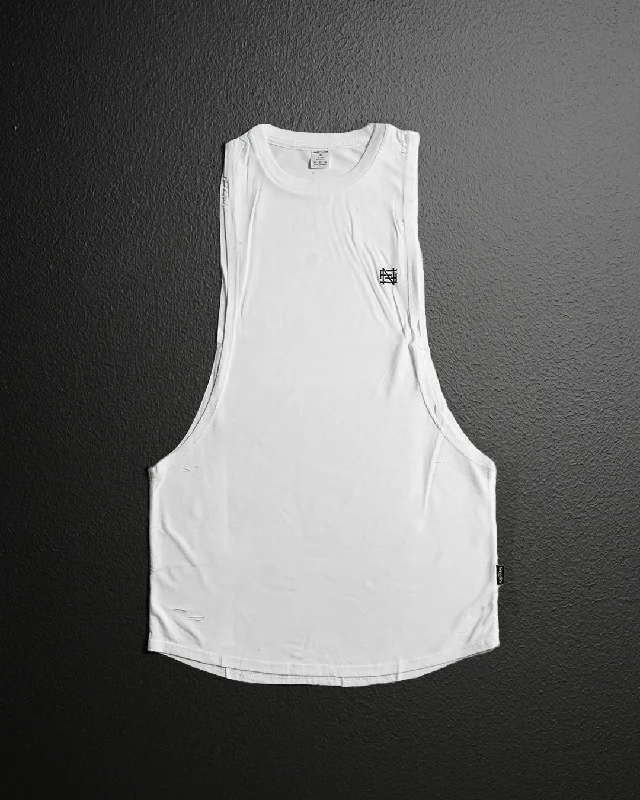 Time-Limited Offer MOTO DISTRESSED BRO TANK - WHITE