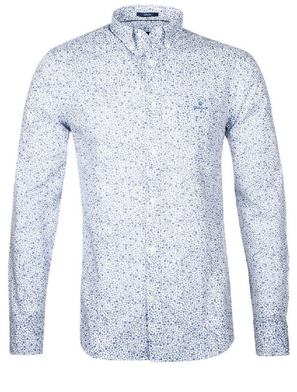 Discount Deals Regular Fit Freedom Flower Print Shirt Eggshell