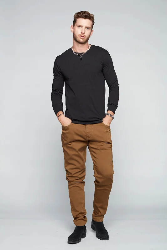 Year-End Sale Deluxe 5 Pocket Slim Fit Pants - Tobacco