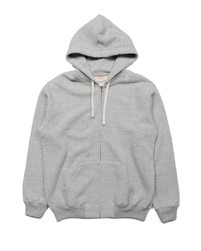 Hot Deal The Real McCoy's MC19125 10 oz. Loopwheel F/Z Parka Grey