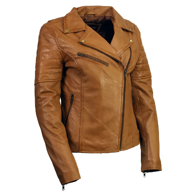 Extra Savings Milwaukee Leather Women's Duchess Whiskey Motorcycle Style Fashion Casual Leather Jacket SFL2870