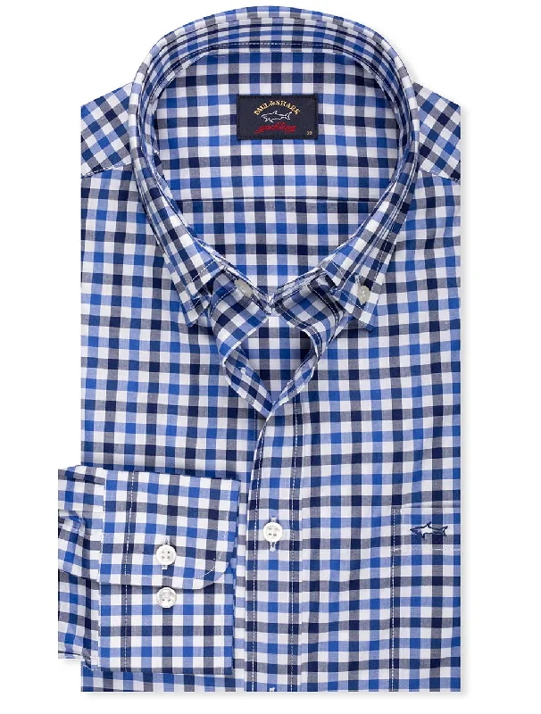 Online Deal Check Shirt Navy